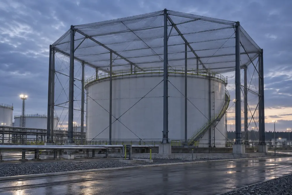Концептуальная иллюстрация: Резервуары и нефтебазы